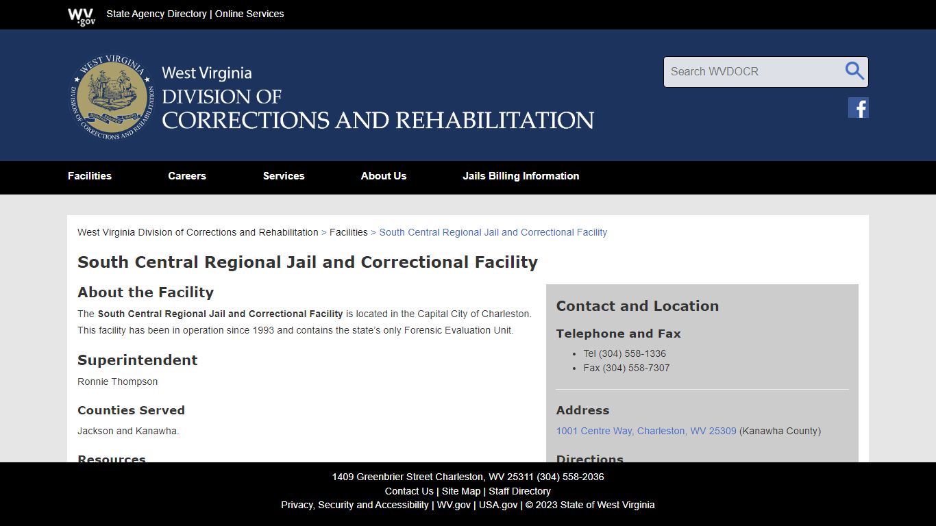 South Central Regional Jail and Correctional Facility